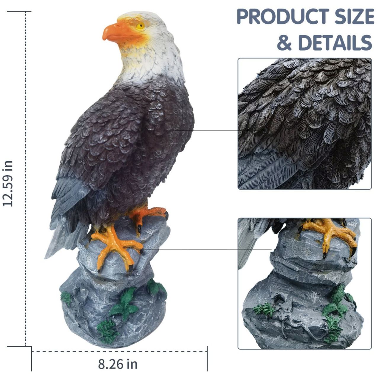 Eagle On Display Flagpole Topper With Matte Finish