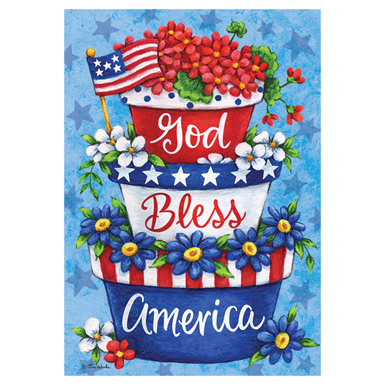Patriotic Garden Flag - Patriotic Planter