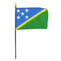 Solomon Islands 4" x 6" Stick Flag