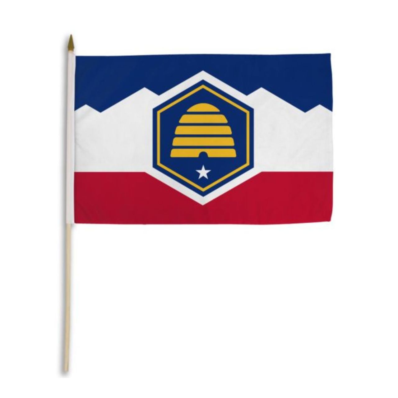New Utah Polyester 12x18 inch Stick Flag
