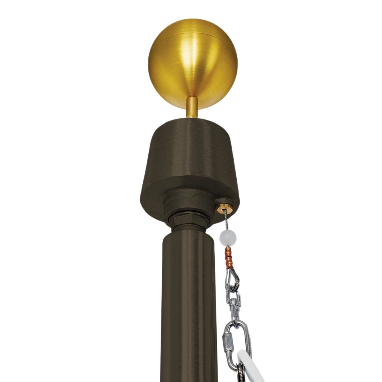 Sovereignty Series 20ft Commercial Flagpole - .188in Wall Thickness - 5in Butt Diameter
