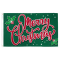 Christmas-themed banner with 'Merry Christmas' text on a green background