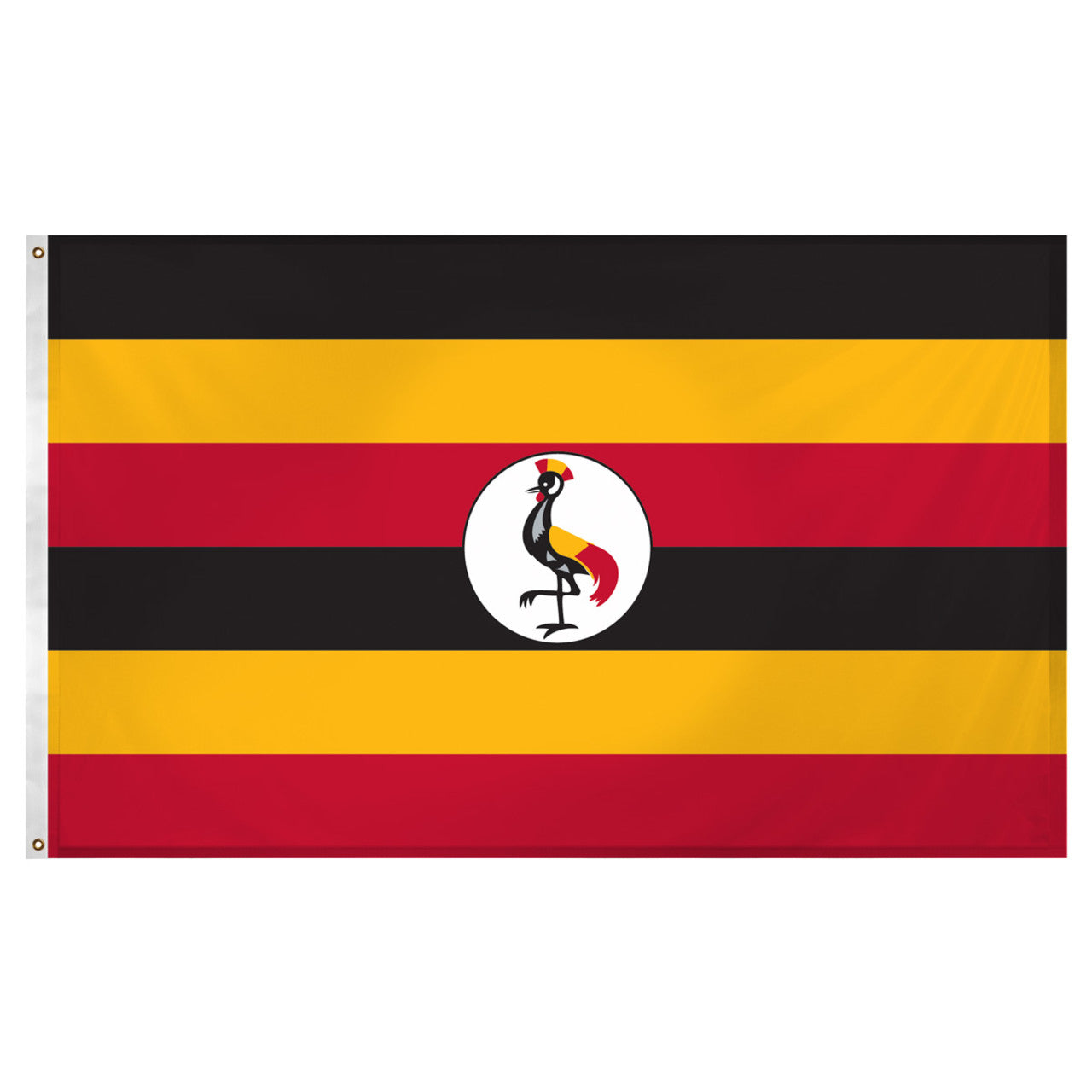 Uganda flag 3ft x 5ft Super Knit Polyester