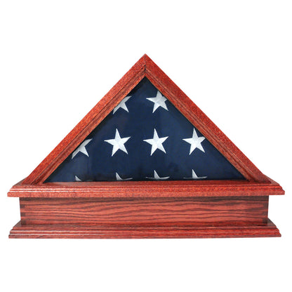 Adams Burial Flag Display Case & Pedestal  for 5' x 9.5' Flag