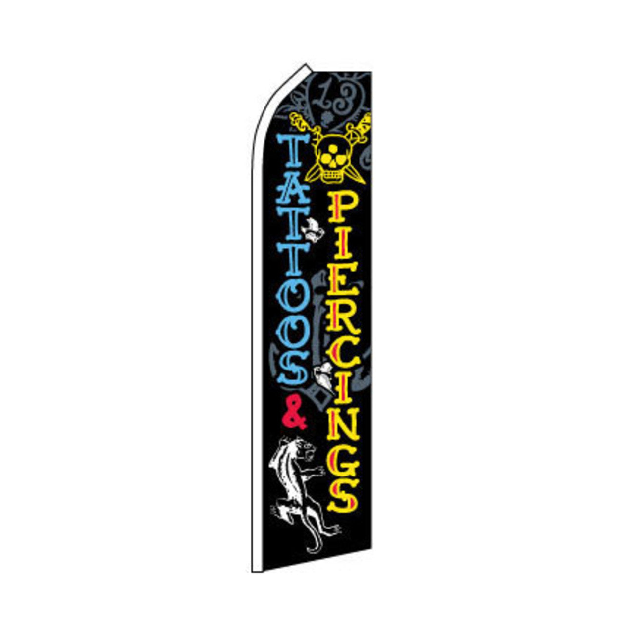Tattoos & Piercings Swooper Flag - 11.5ft x 2.5ft