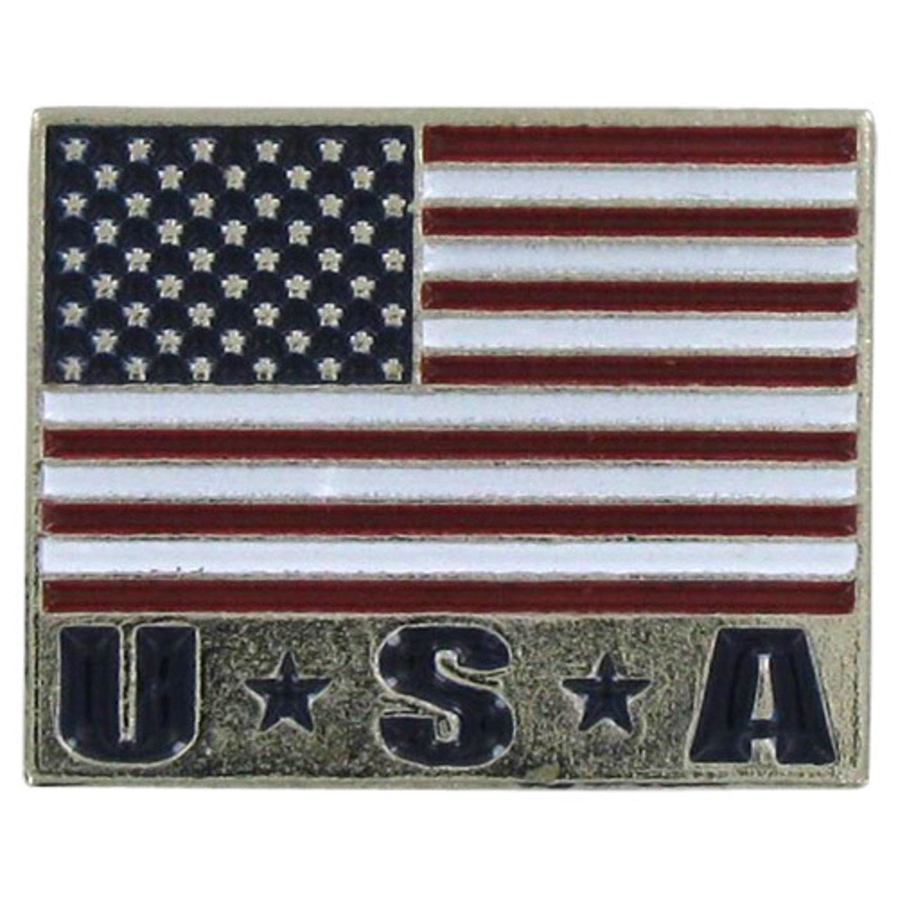 Silver USA Pin - .75" x .75"