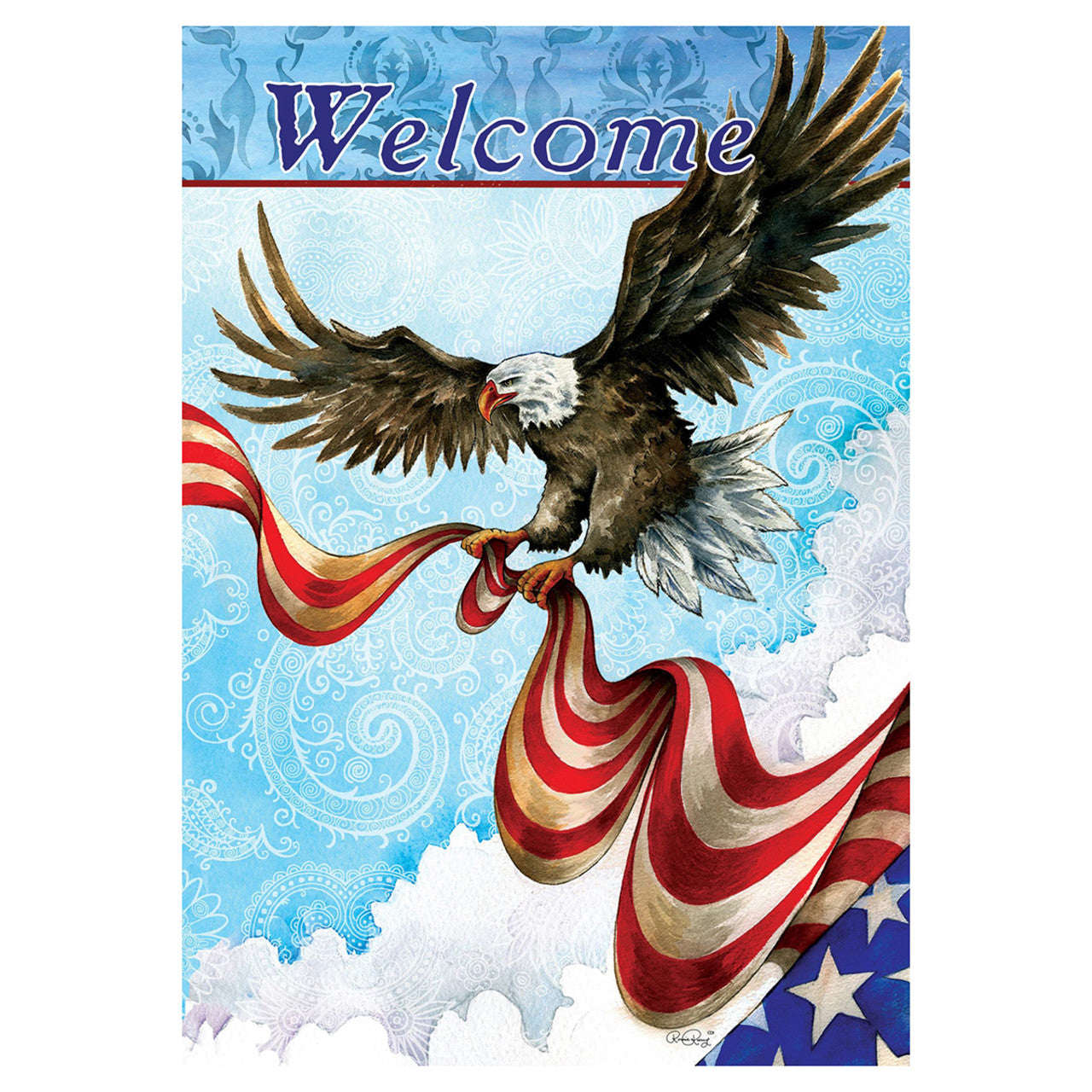 Patriotic Garden Flag - Patriotic Eagle - 12.5in x 18in