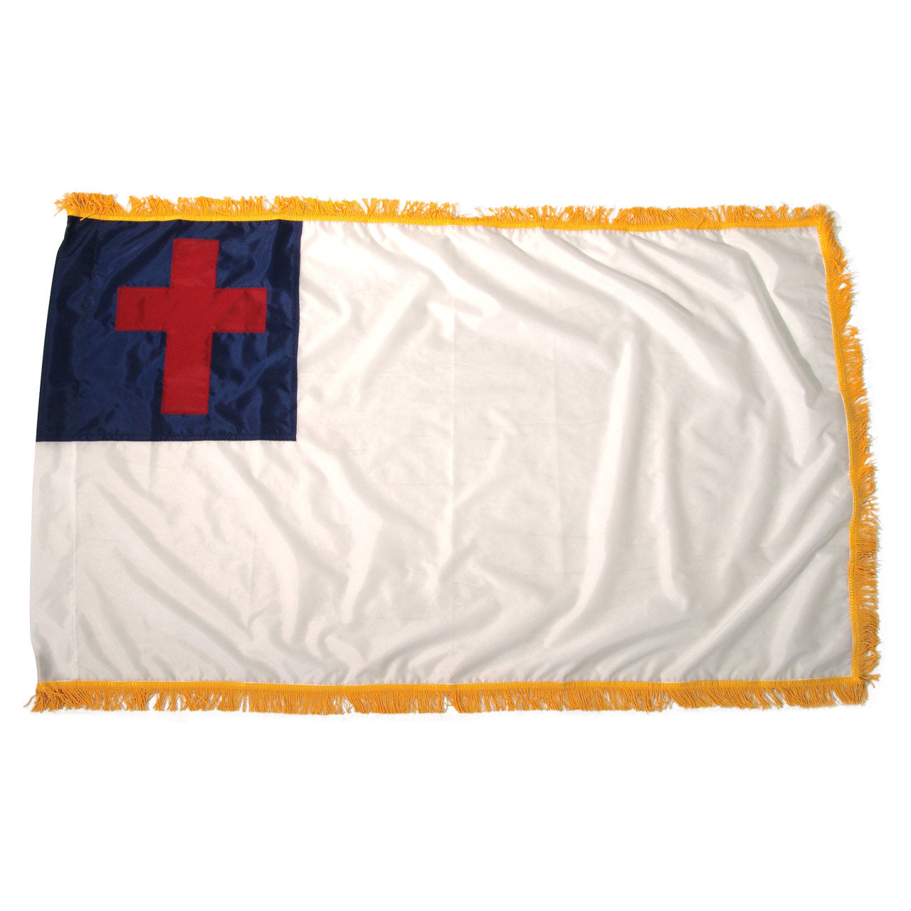 Christian Flag 4ft x 6ft Nylon with Pole Hem and Fringe