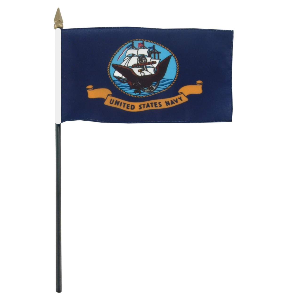 Navy flag 4 x 6 inch - Stick Flag