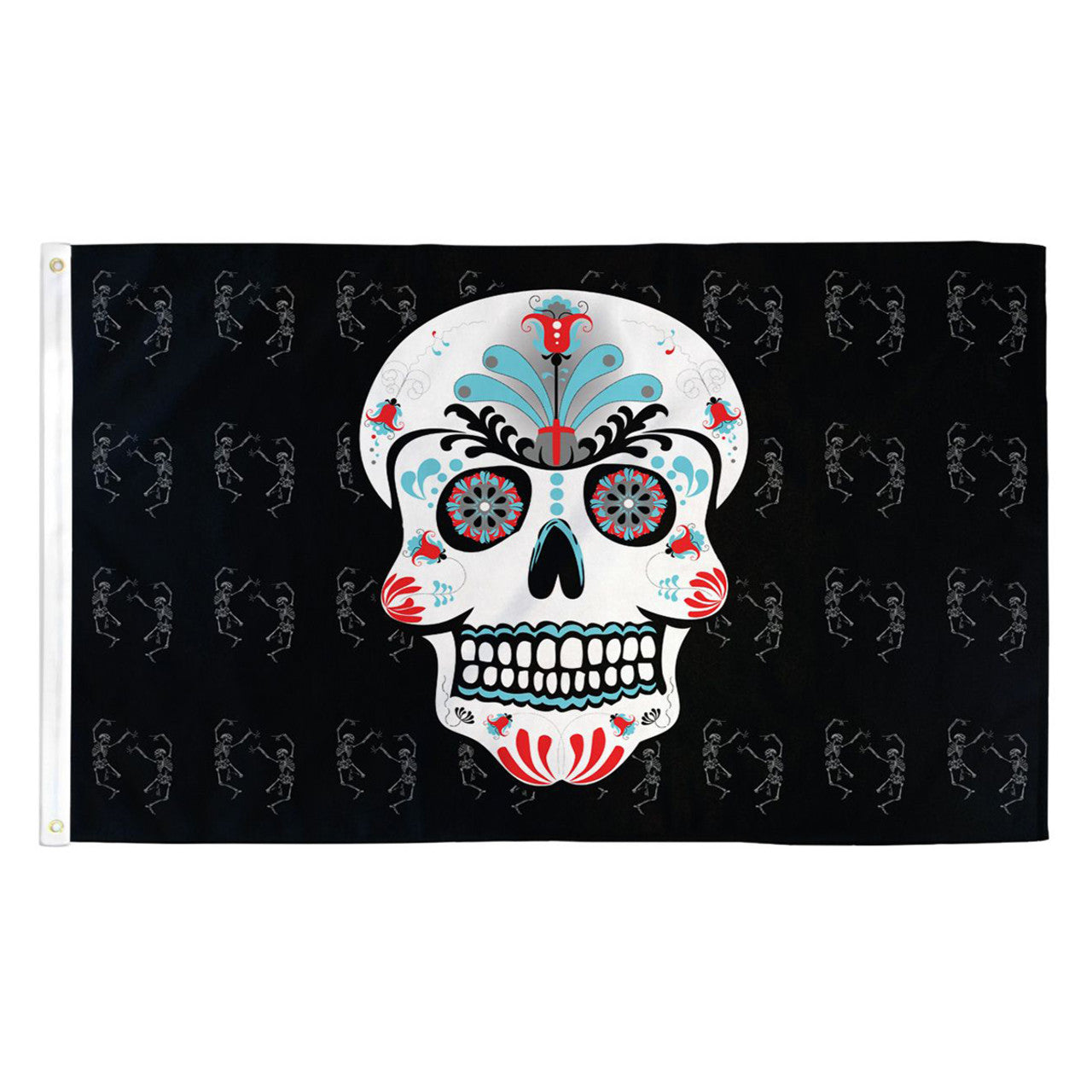 Sugar Skull Flag - 3ft x 5ft Printed Polyester