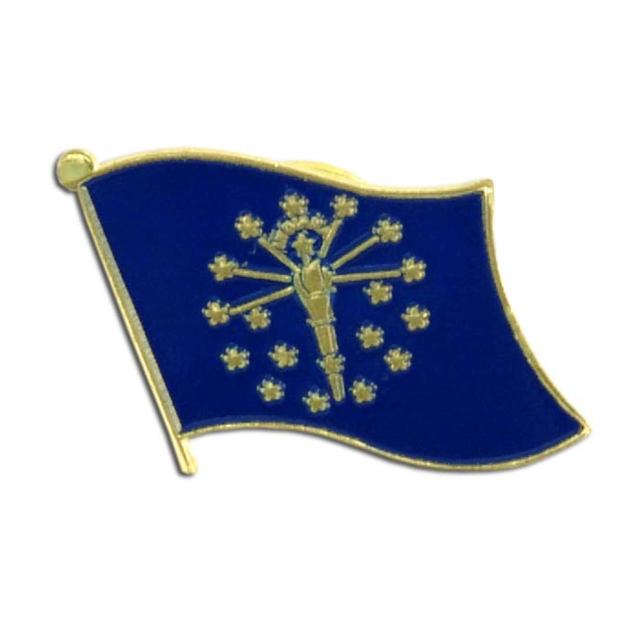 Indiana Flag Lapel Pin - 3/4" x 1/2"