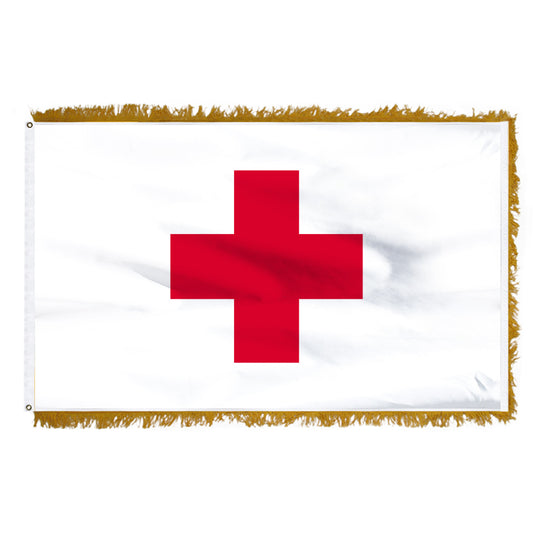 Nylon Red Cross Flag 3'x5' - Secondary Image - United States Flag Store Nylon Red Cross Flag 3'x5'