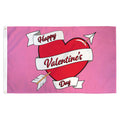 Happy Valentine's Day Flag - 3ft x 5ft Printed Polyester