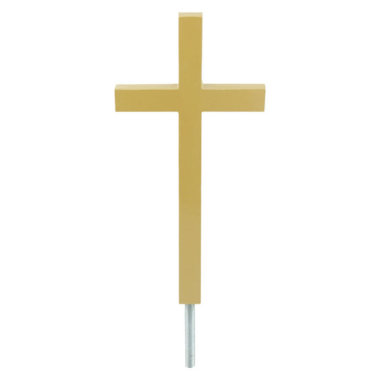 Gold Plain Aluminum Cross - 8.5"