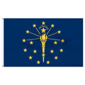 Indiana Flag 5 x 8 Feet Nylon
