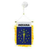 Small flag with 'Indiana' text on a white background