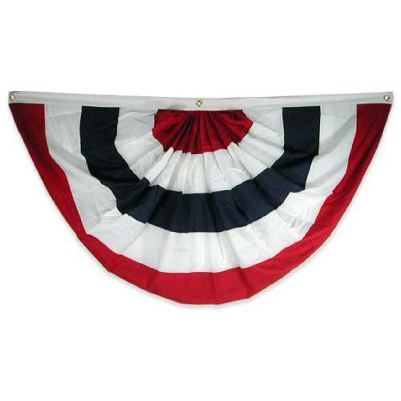 5ft x 10ft Sewn Nylon Pleated Fan -No Stars