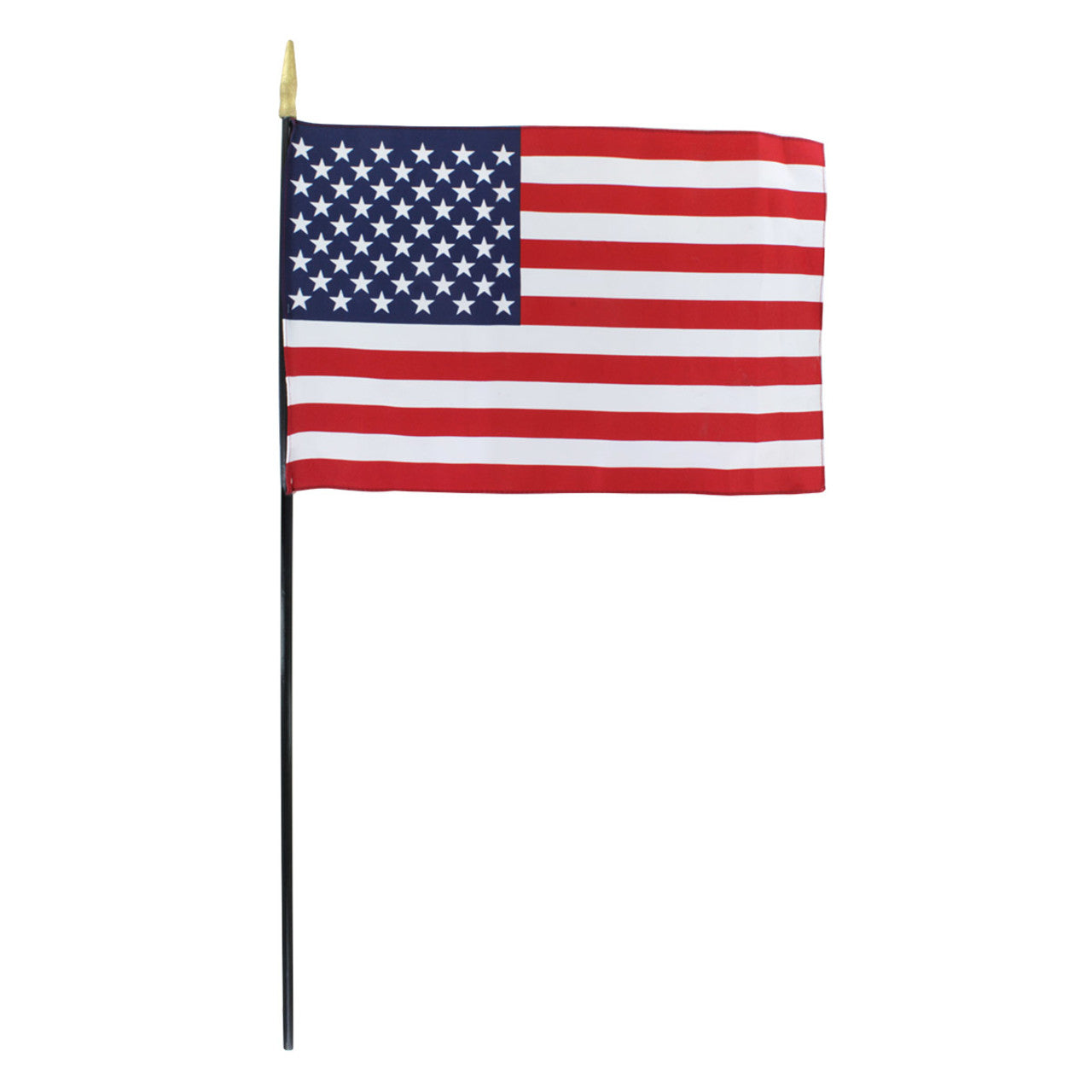 12in x 18in American Flag - Black Staff