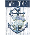 Carson Summer Banner Flag - Botanical Anchor - 28in x 40in