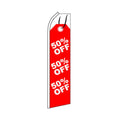 50 Percent Off Swooper Flag - 11.5ft x 2.5ft