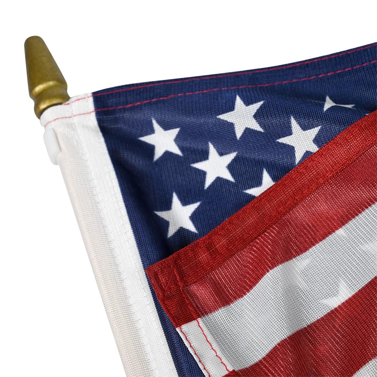 Single Sided American Stick Flag - Durable Knit Polyester - 12" x 18"