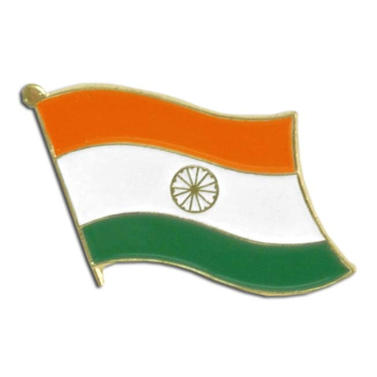 India Flag Lapel Pin - 3/4" x 1/2"