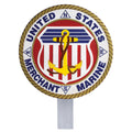 United States Merchant Marine emblem  grave marker on a white background