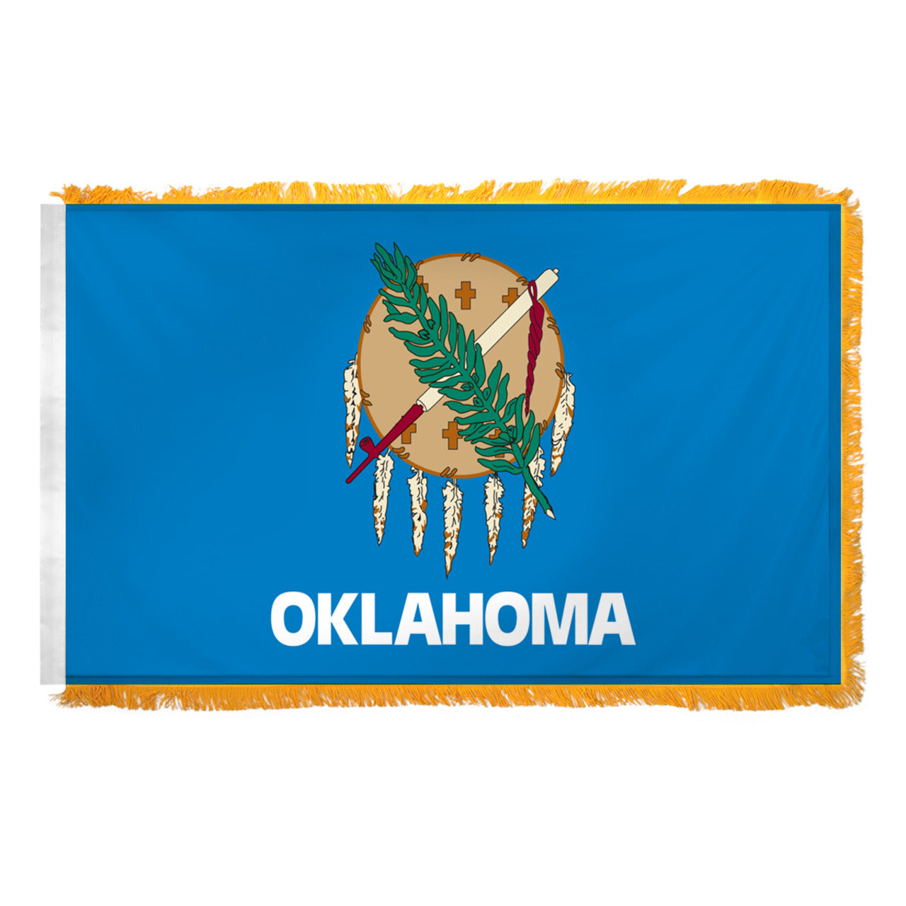 Super Tough Indoor Oklahoma Nylon Flag 3ft x 5ft