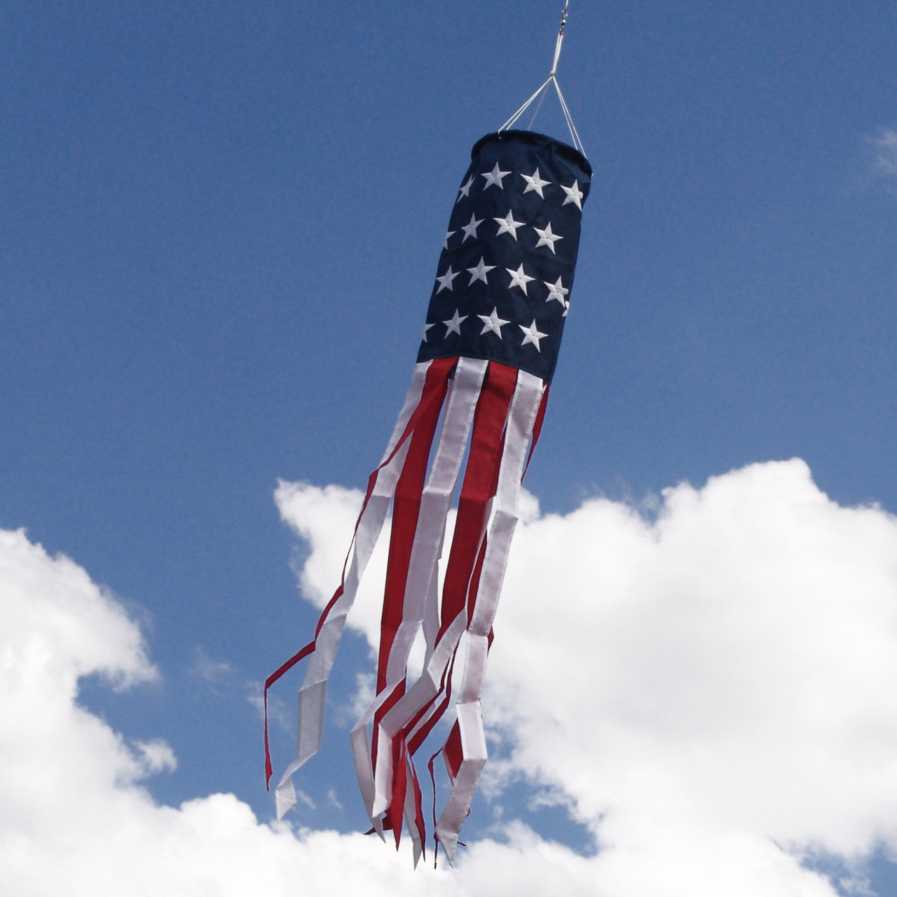 Embroidered Patriotic Windsock - 8" x 60"