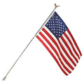 Outdoor Wall Mounted Residential American Flagpole Kit - 3ft x 5ft Flag with Ties