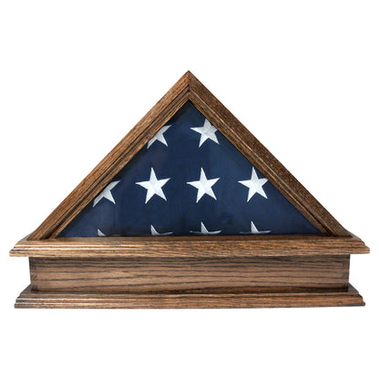 Adams Burial Flag Display Case & Pedestal  for 5' x 9.5' Flag