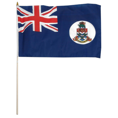 Cayman Islands flag with Union Jack and coat of arms on a blue background