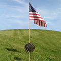 Super Tough 12"x18" US Stick Flag with 30"x3/8" Wood Staff - No Fray 12 Pack
