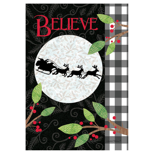 Moonlight Sleigh Banner Flag - 28in x 40in