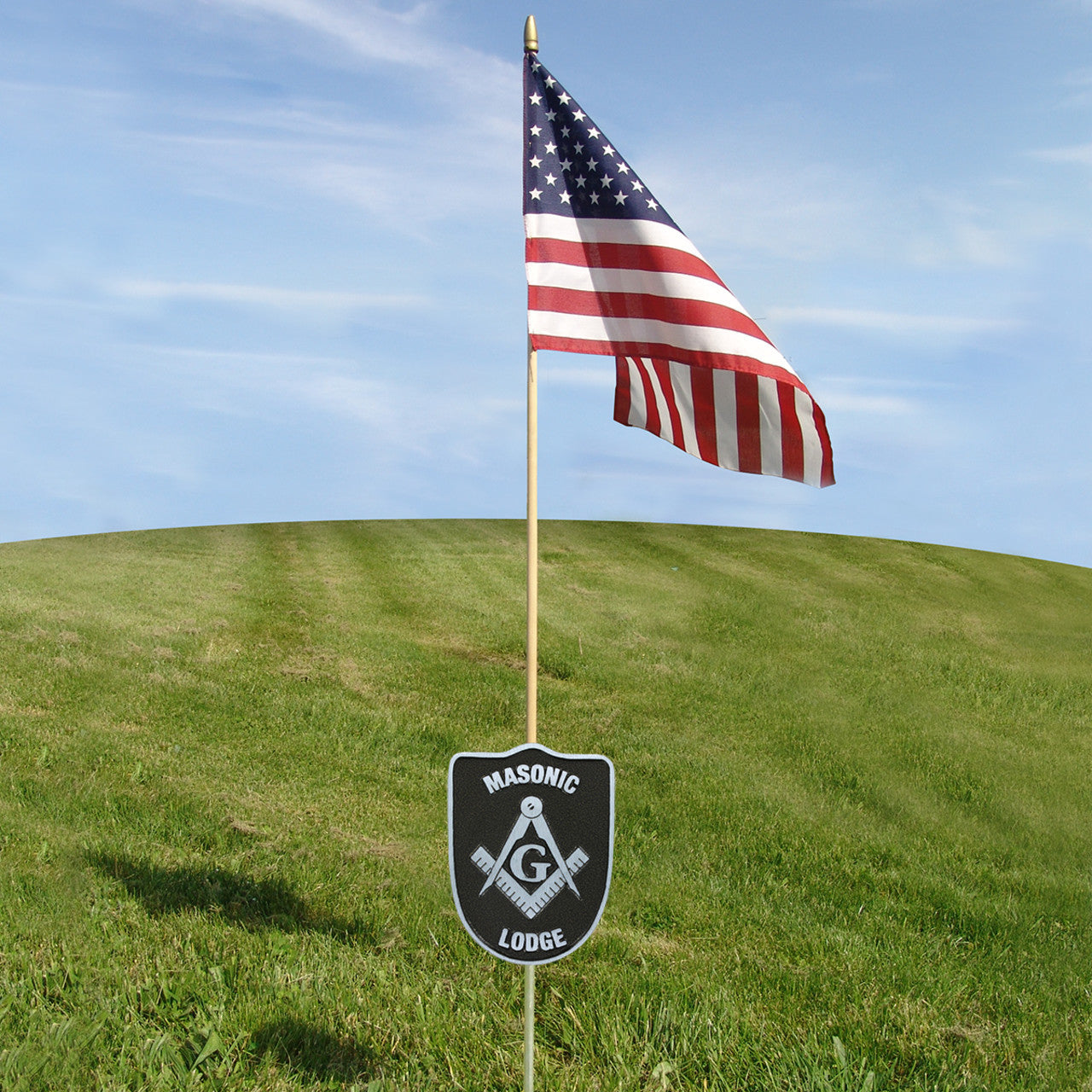 Masonic Grave Marker - Aluminum