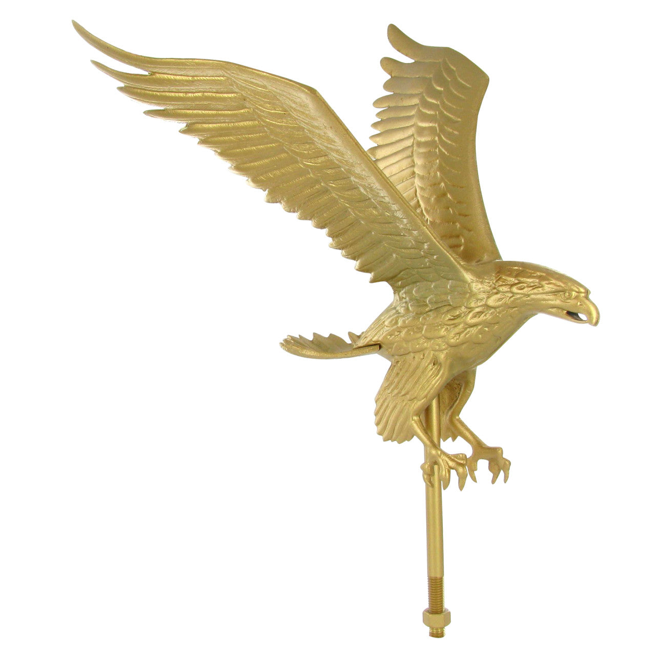 Outdoor Gold Flagpole Eagle - 18in Tall with 15in Wingspan