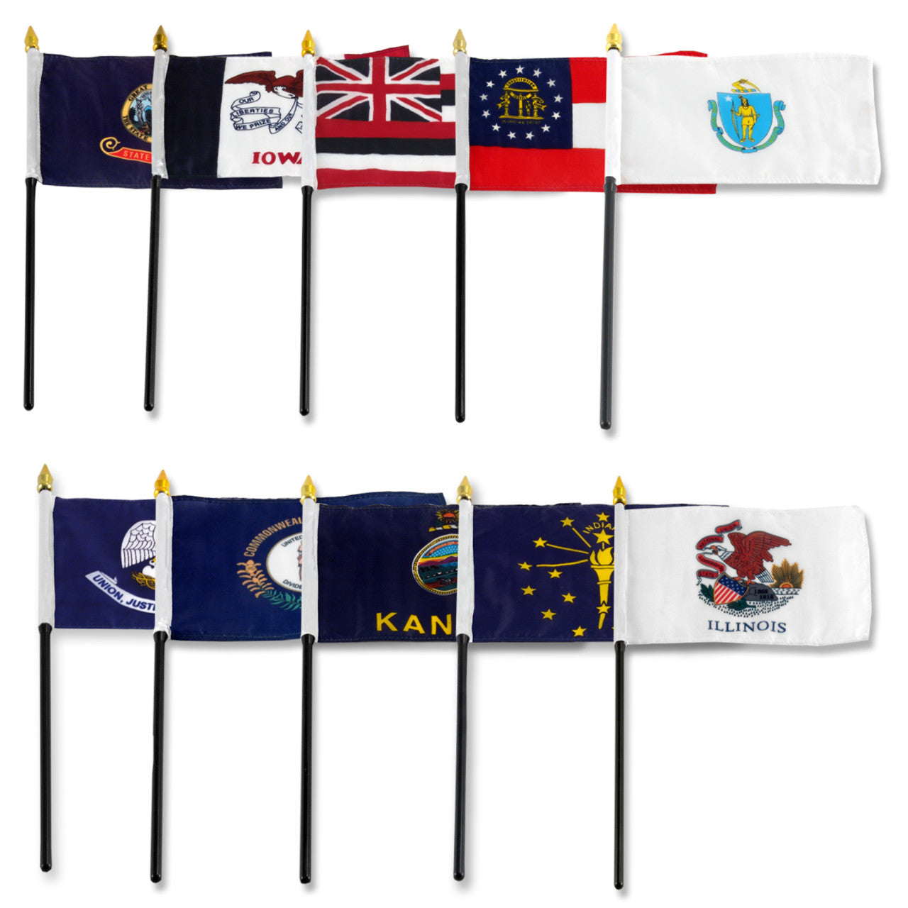 Set of 50 State Flags - 4" x 6"