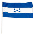 Flag of Honduras with blue and white colors and five blue stars on a white background