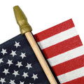 Super Tough 4"x6" Cotton US Stick Flag with Spear Tip - 25 Pack