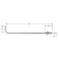 Silver Shoe Base Anchor Bolt 0.75" x 24"
