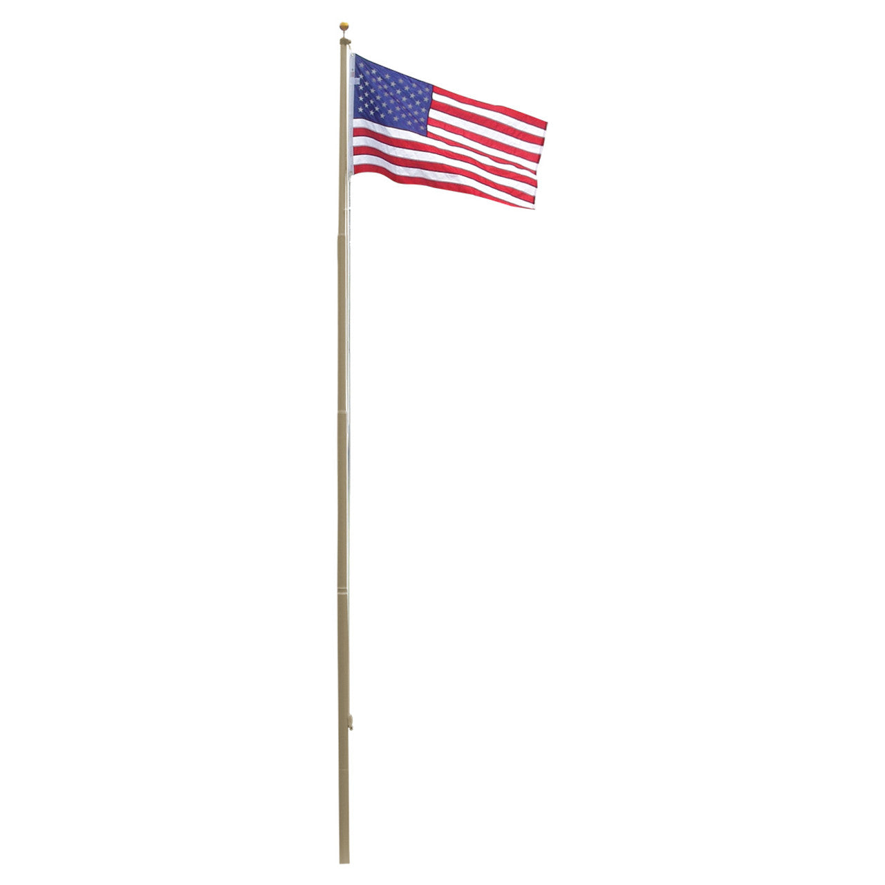 Super Tough 20ft Heavy Duty Aluminum Sectional Residential Flagpole Kit
