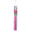 Decorative windsock with floral design and 'Welcome' text on a white background