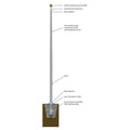 Continental Series 20ft Commercial Flagpole - .125in Wall Thickness - 4in Butt Diameter