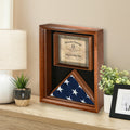 Madison Premium Flag and Certificate Display Case for 3' x 5' Flag - Cherry Finish