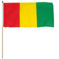 Flag of Guinea with red, yellow, and green stripes on a white background
