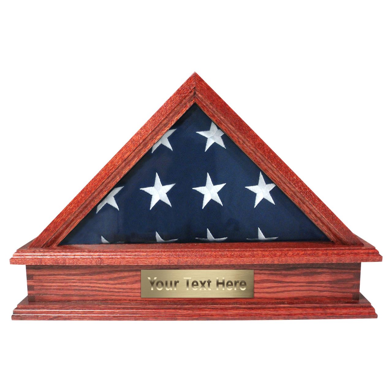 Jefferson Folded Flag Display Case & Pedestal  for 3' x 5' Flag