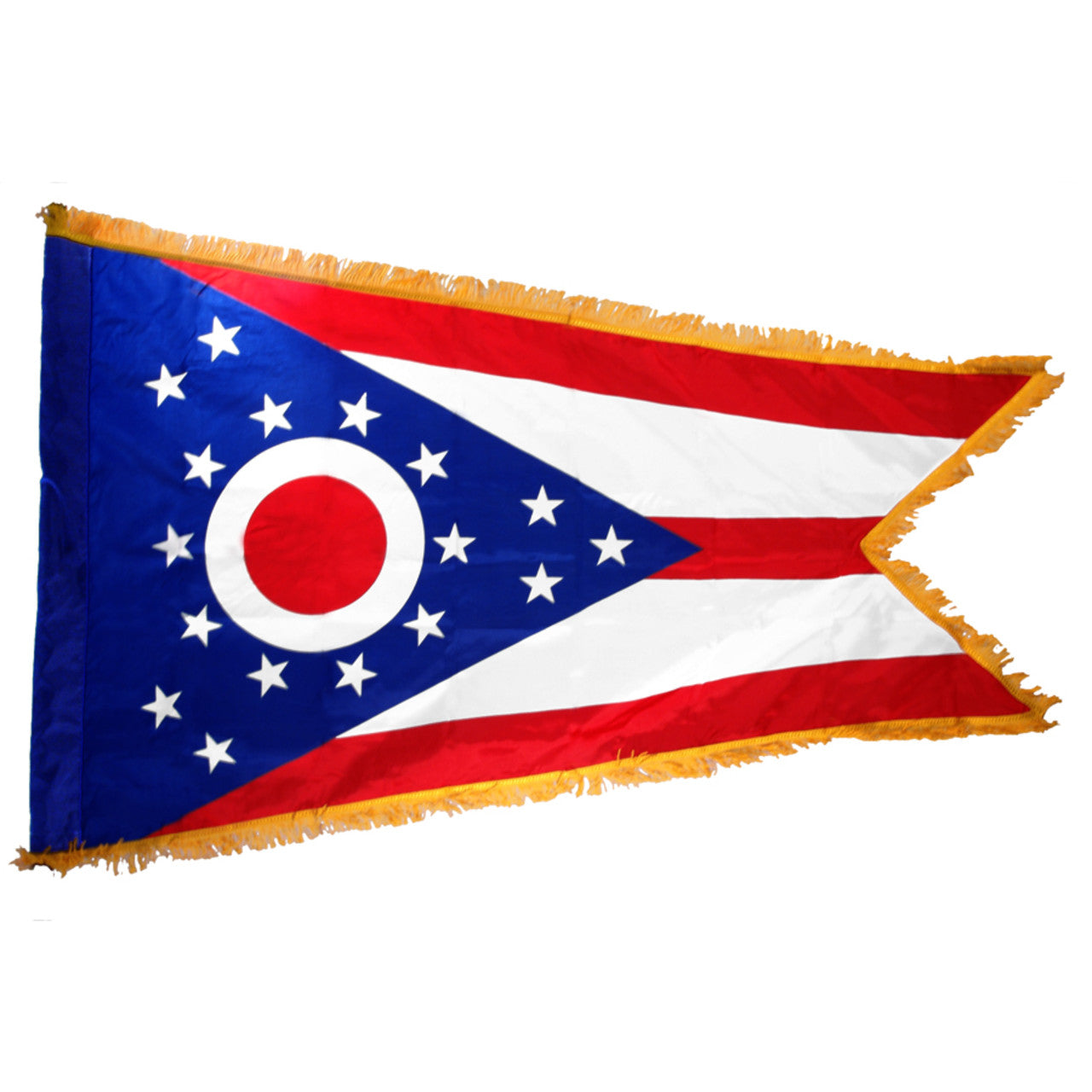 Ohio Flag 4 x 6 Feet Nylon-Indoor: Add Pole Hem and Fringe