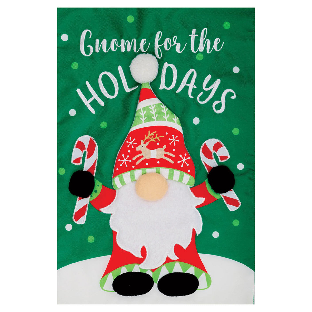 Gnome Holiday Garden Flag - 12in x 18in