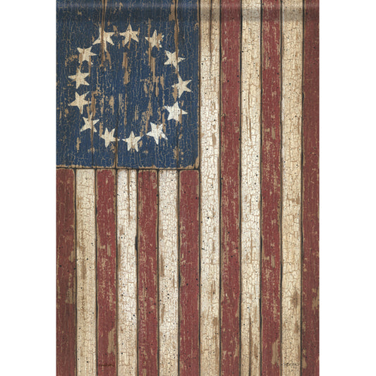 Carson Patriotic Garden Flag - Primitive American Flag
