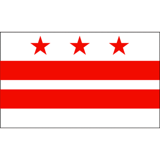 D.C. flag 2ft x 3ft Nylon